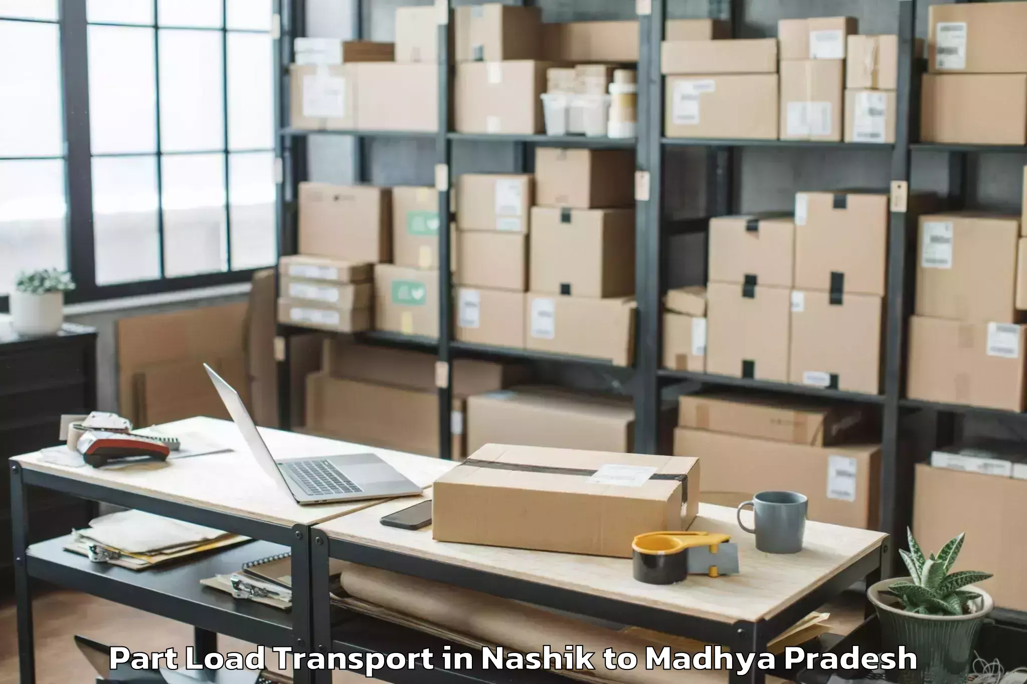 Leading Nashik to Gwalior Airport Gwl Part Load Transport Provider